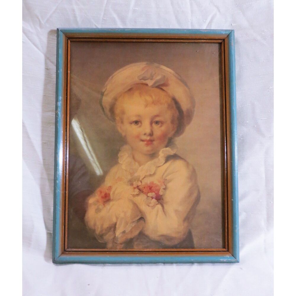 Antique Medicci Society Print ~ A Boy as Pierrot ~by Jean-Honore Fragonard